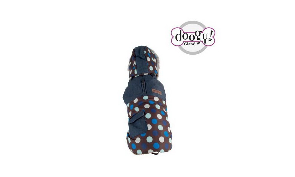 Doogy Geaca pentru caini Lovely maro cu buline