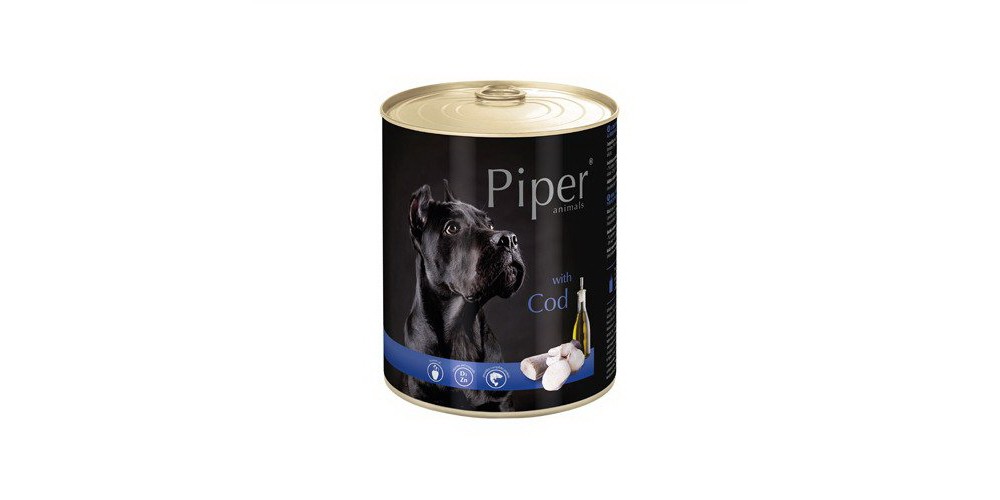 Hrana umeda Piper Animals, cod, conserva, 800 g