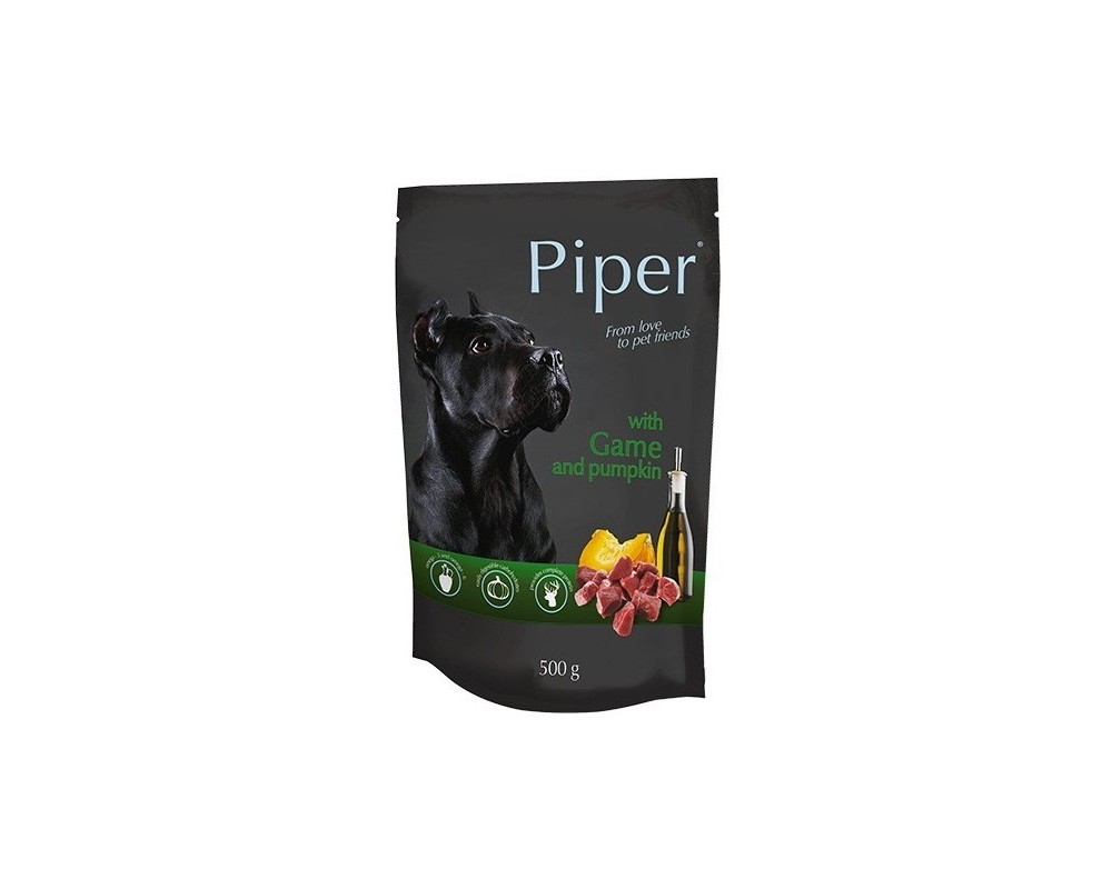 Hrana umeda pentru caini Piper Adult, Vanat si Dovleac, 500 g