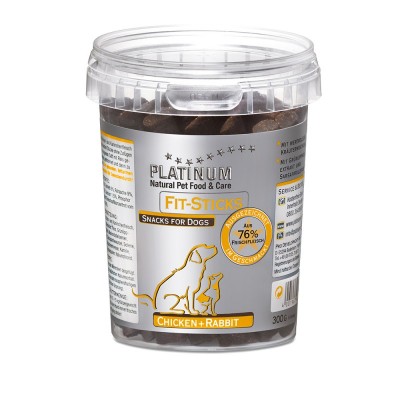 Recompense pentru caini Platinum Fit Sticks Chicken and Rabbit