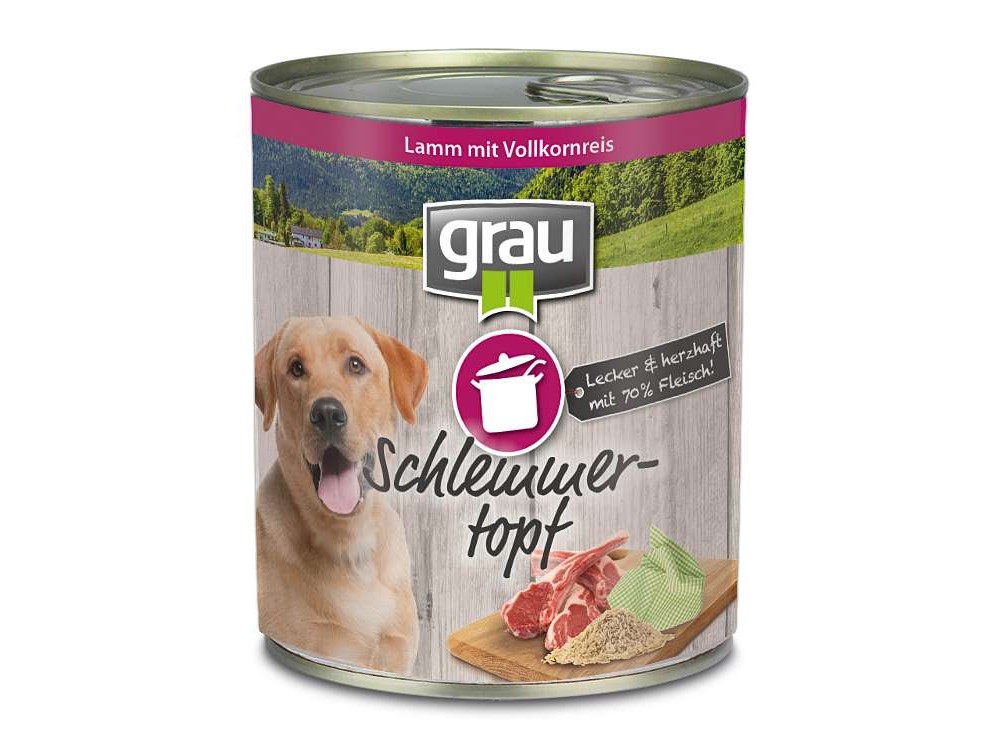 Grau BDC Conserva cu carne de miel si orez integral