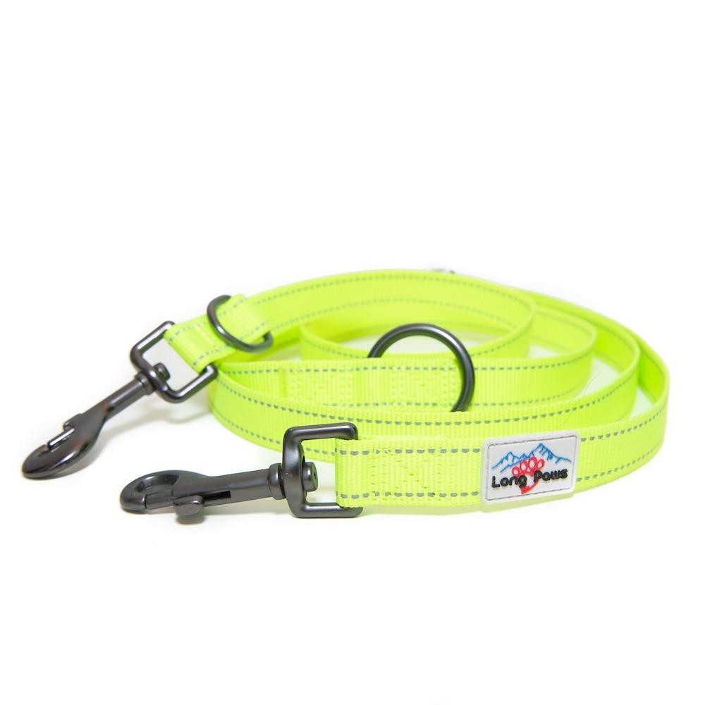 Lesa pentru caini Long Paws Urban Trek pentru antrenament- Galben Neon