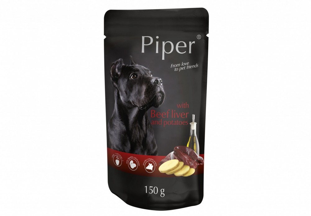 Hrana umeda Piper Adult, Ficat de Vita si Cartofi, 150 g
