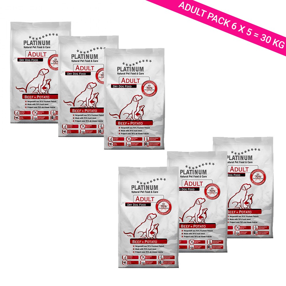 Hrana uscata pentru caini Platinum Adult Beef and Potato