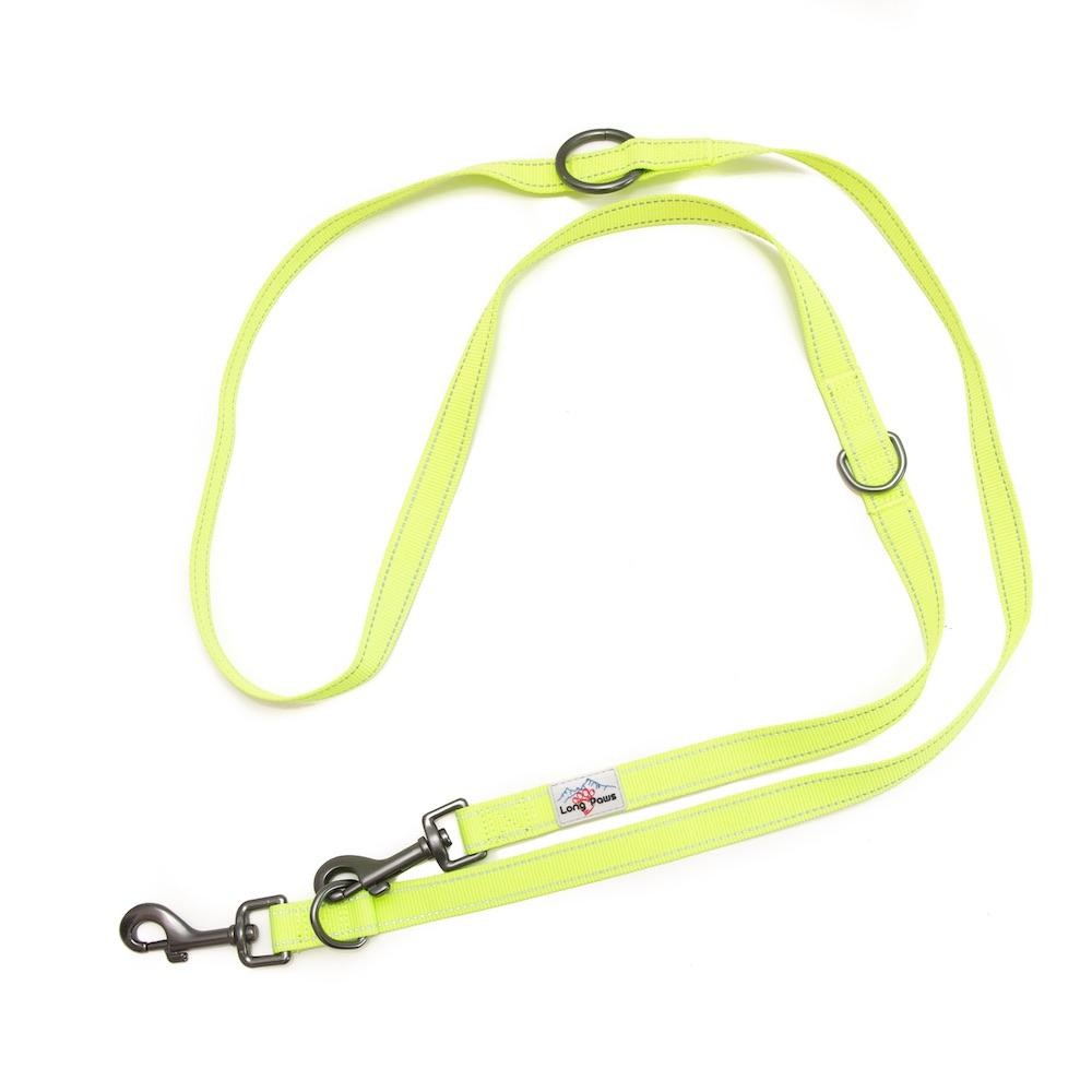 Lesa pentru caini Long Paws Urban Trek pentru antrenament- Galben Neon