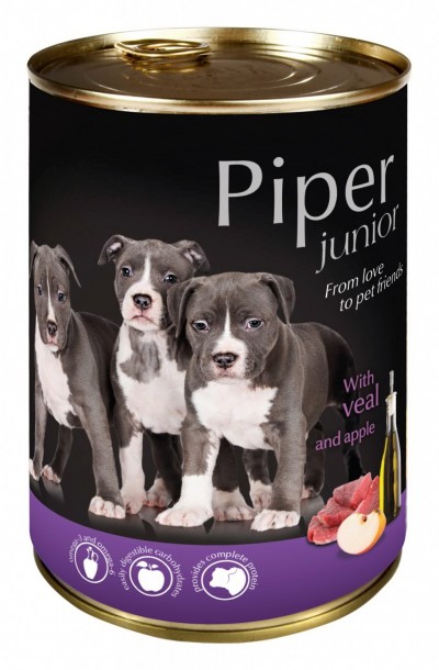 Hrana umeda Piper Junior, Vitel si Mere, 400 g