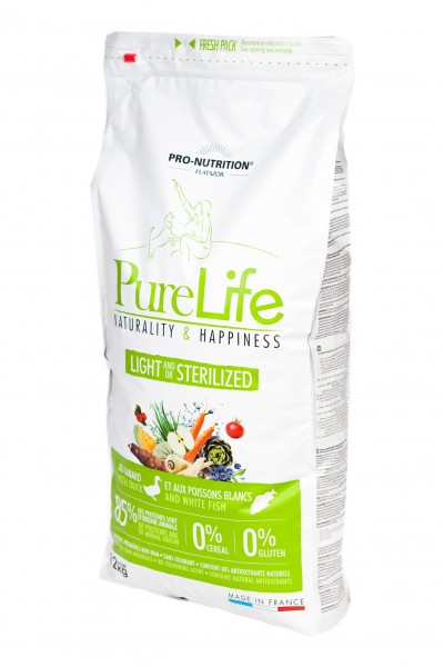 Hrana uscata pentru caini Flatazor Pure Life Light cu carne de rata si peste alb