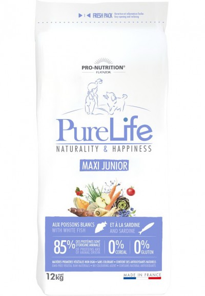 Hrana uscata pentru caini Flatazor Pure Life Maxi Junior