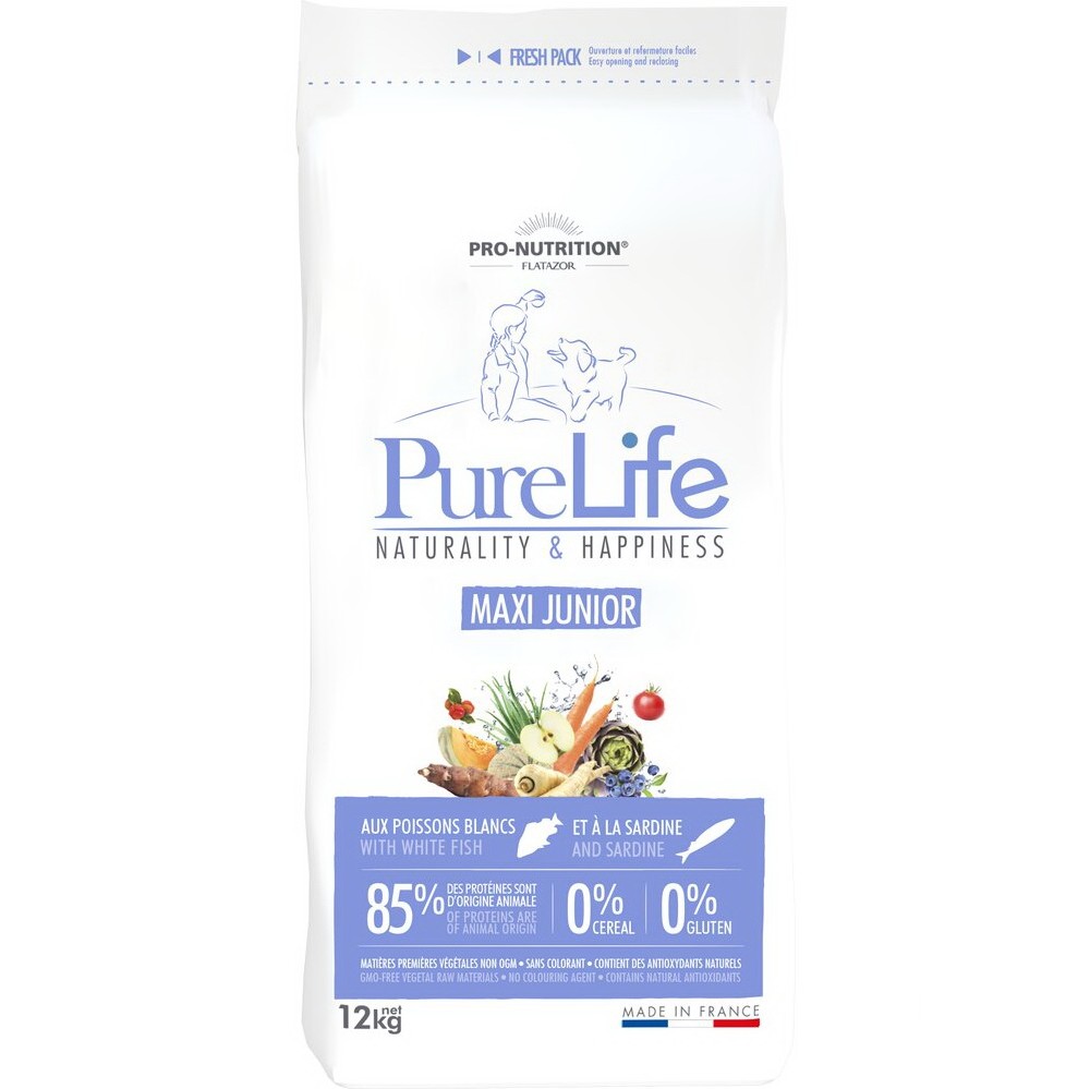 Hrana uscata pentru caini Flatazor Pure Life Maxi Junior