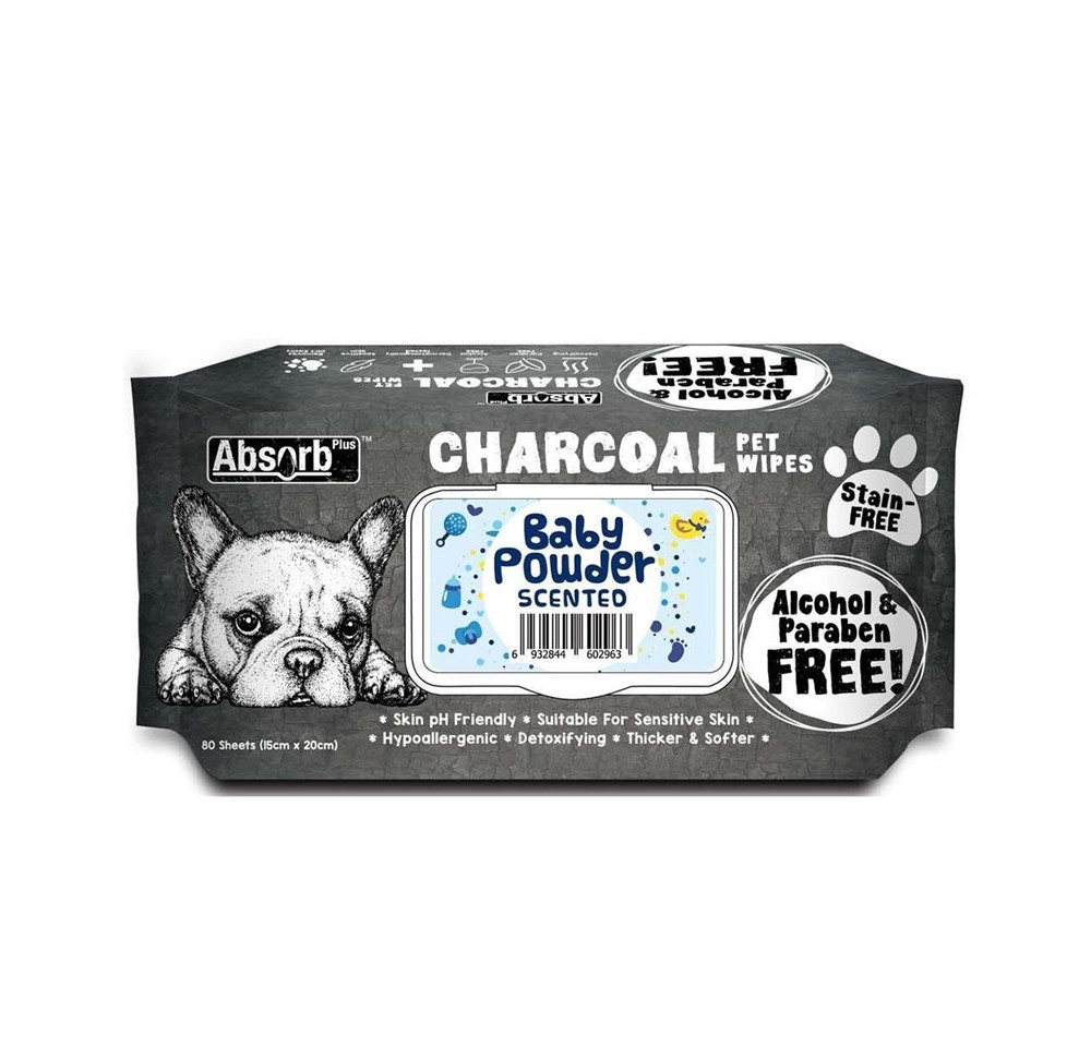 Servetele umede Absorb Plus BABY POWDER, 80 buc