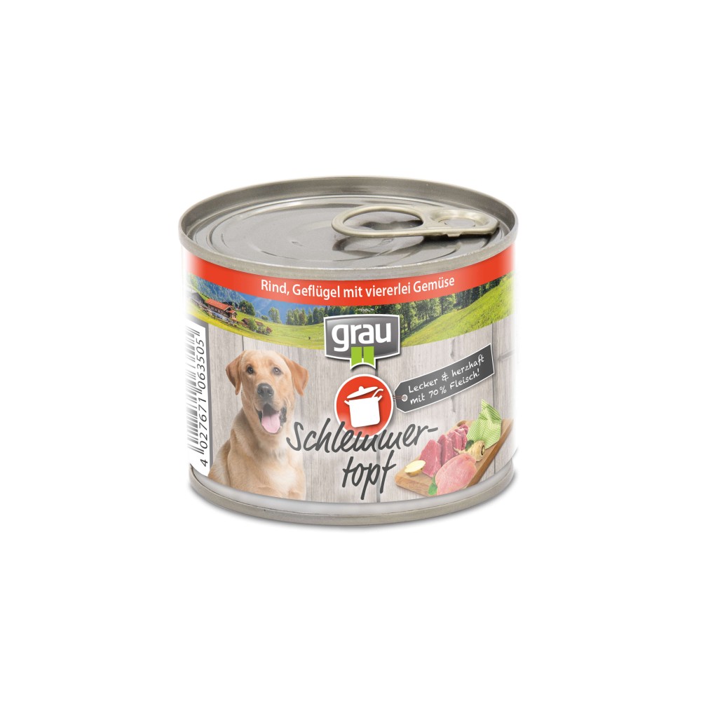 Grau BDC Conserva cu carne de vita, pasare si legume