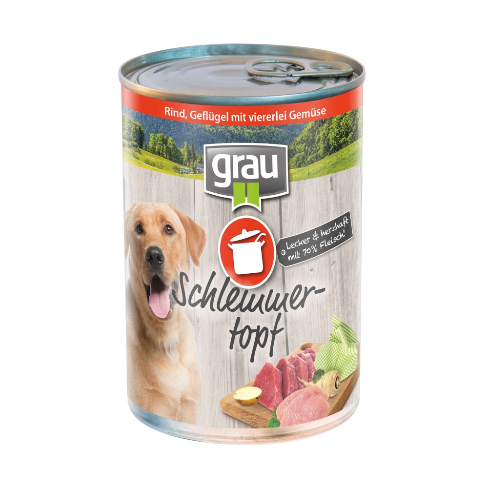 Grau BDC Conserva cu carne de vita, pasare si legume