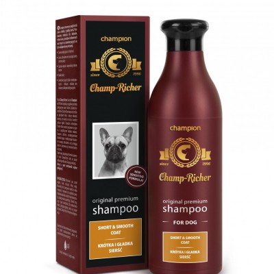Sampon CHAMP RICHER pentru CAINI cu BLANA SCURTA SI MATASOASA, 250 ml