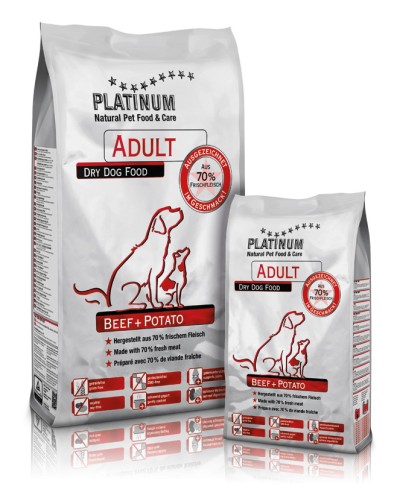Hrana uscata pentru caini Platinum Adult Beef and Potato