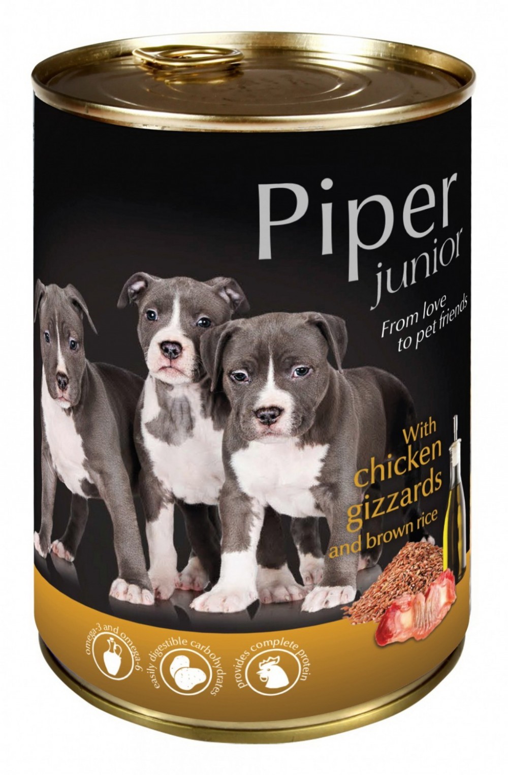 Hrana umeda Piper Junior, Pipote de Pui si Orez brun, 400 g
