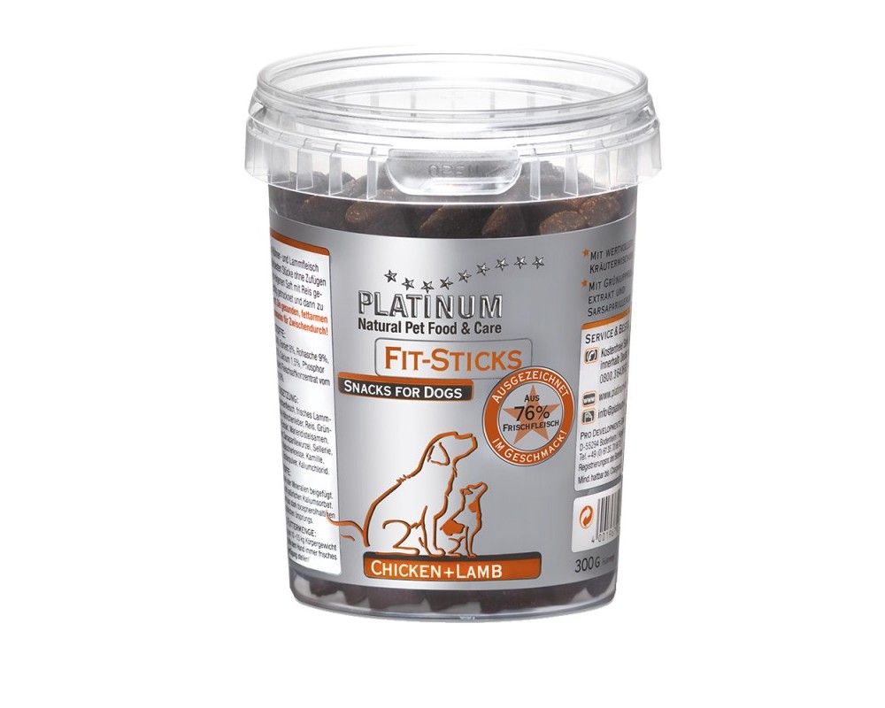 Recompense pentru caini Platinum Fit Sticks Chicken and Lamb