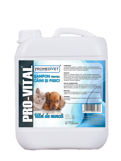 ŞAMPON PRO-VITAL cu ULEI DE NURCĂ pentru câini şi pisici -5000ml