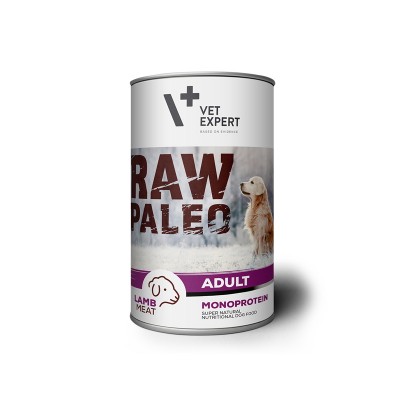 Hrana umeda pentru caini, RAW PALEO, conserva monoproteica, adult, carne de miel, 400 g