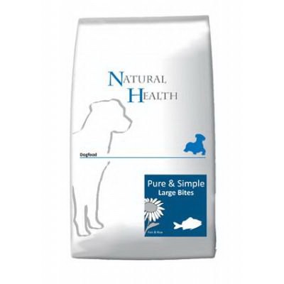 Hrana uscata pentru caini Natural Health Peste si Orez Adult Talie mare