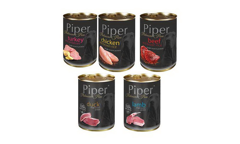 Hrana umeda Piper Platinum Pure, Pui si Orez brun 400 g