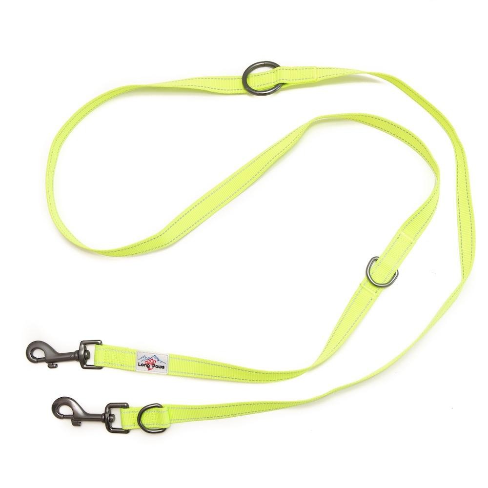 Lesa pentru caini Long Paws Urban Trek pentru antrenament- Galben Neon