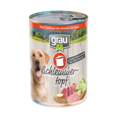 Grau BDC Conserva cu carne de vita, pasare si legume