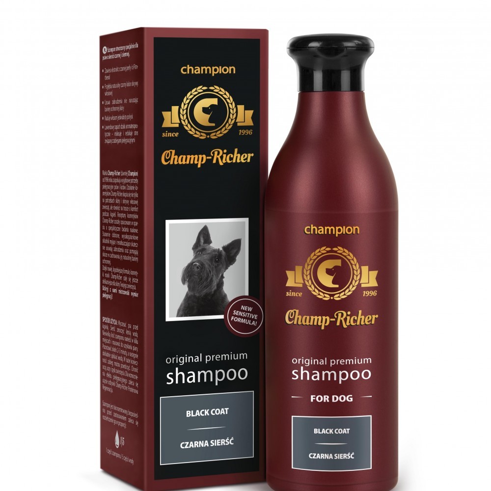 Sampon CHAMP RICHER pentru CAINI cu BLANA NEAGRA, 250 ml
